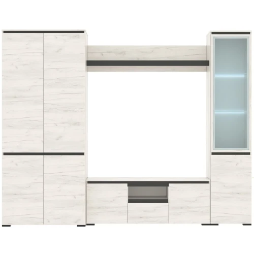 Стенка «Гретта-2», Крафт белый/Антрацит