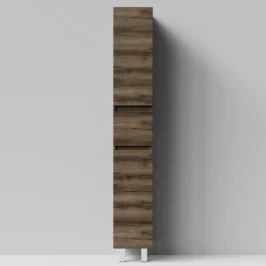 Пенал Бест 30 (2 двери, 1 ящик) напольный, Дуб крымский коричневый ПВХ 131005-9005, левый