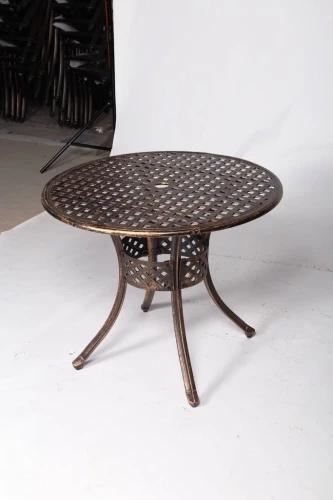 Стол из литого алюминия ЛИОН «LION» круглый D85