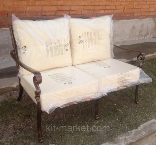 Диван двухместный из литого алюминия Venice