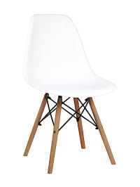 GH801/DC111 Стул пластиковый, БЕЛЫЙ#7521, каркас бук