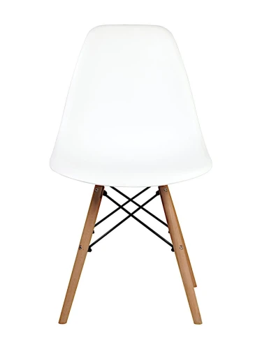 GH801/DC111 Стул пластиковый, БЕЛЫЙ#7521, каркас бук