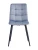 DC209 Стул мягкий, СЕРО-ГОЛУБОЙ#G62-85 велюр, каркас металл черный КРУГЛЫЙ