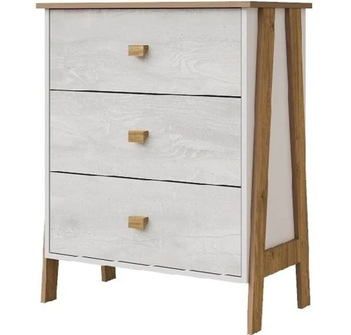 Комод «Скандинавия» КМК 0905.10, Бетон пайн светлый/Дуб Наварра