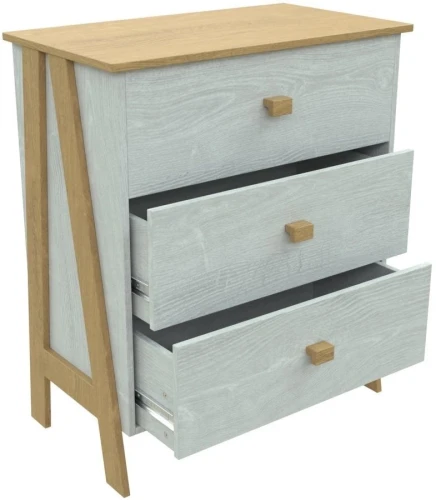 Комод «Скандинавия» КМК 0905.10, Бетон пайн светлый/Дуб Наварра