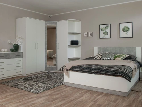 Шкаф «Аврора», Белый/Ателье светлый