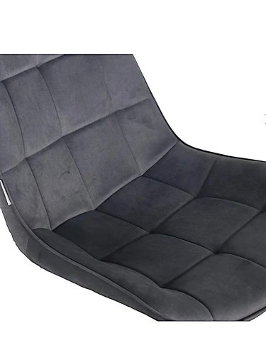DC705 Стул мягкий, ТЕМНО-СЕРЫЙ#G62-40 велюр, каркас металл черный