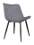 DC705 Стул мягкий, ТЕМНО-СЕРЫЙ#G62-40 велюр, каркас металл черный
