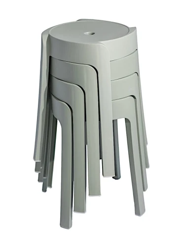 Табурет пластиковый MOTI серый