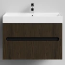 Тумба Бонум, 85 подвесной, Дуб цвет 14 Vodok с раковиной в комплекте