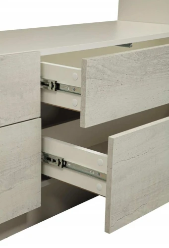 Стенка Лаванда-2 белый/бетон