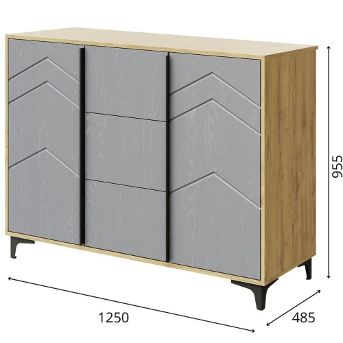 Спальня «Тиана» КМК 0967, дуб наварра/графит