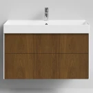 Тумба Лоренцо, 100 подвесной, Дуб цвет 5 Vodok с раковиной в комплекте