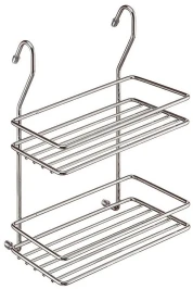 Полка 2-х ярусная малая Хром 280*200*110