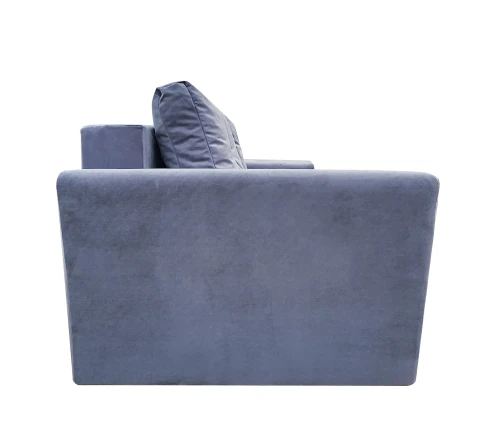 Диван еврокнижка Амстердам 145, велюр серый, ППУ