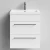 Тумба Элис 50 подвесной, 2 ящика, Белый глянец ПВХ Vodok с раковиной в комплекте