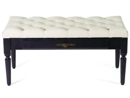 Банкетка Оливия экокожа молочный/венге