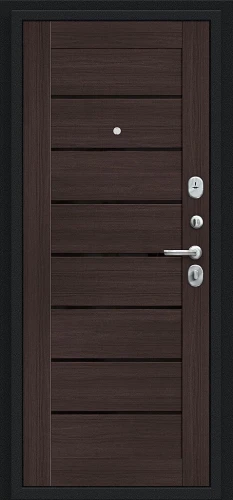 Входная дверь BRAVO Техно Букле черное/Wenge Veralinga 