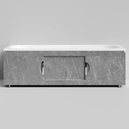 Экран-купе Топ 1800, 3 раздвижные двери, Мрамор Серый софт тач ПВХ 4044-1