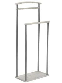 Вешалка костюмная Верис 4 металлик/дуб дымчатый