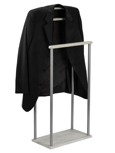 Вешалка костюмная Верис 4 металлик/дуб дымчатый