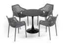 "Беллини" обеденная группа на 4 персоны, цвет темно-серый