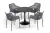"Беллини" обеденная группа на 4 персоны, цвет темно-серый
