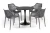 "Беллини" обеденная группа на 4 персоны, цвет темно-серый