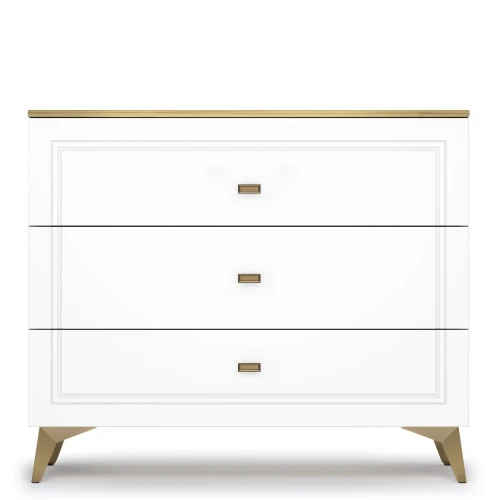 Комод Вега Сапфир 1000, белый глянец