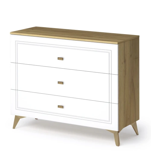 Комод Вега Сапфир 1000, белый глянец