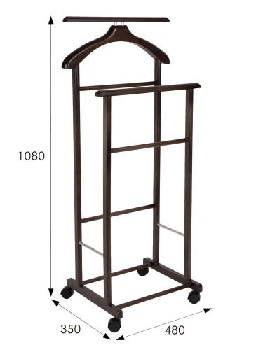 Вешалка костюмная на колесах В 22Н венге