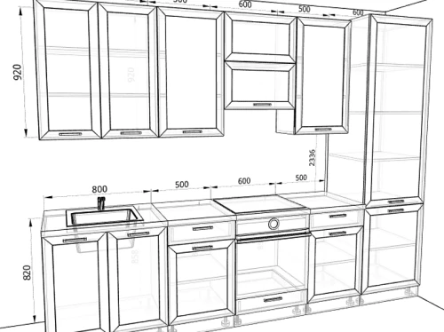 Кухня Глетчер Комплектация 4