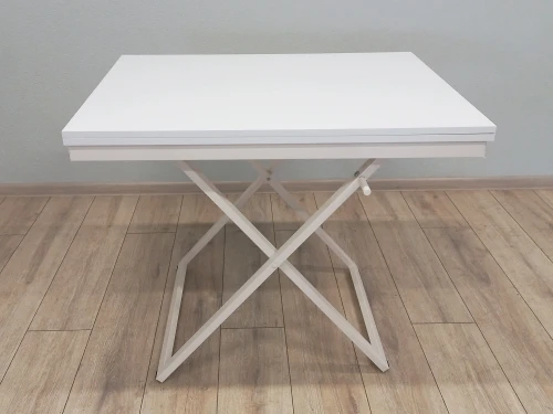 Стол трансформер Орфей 1, белый/белый