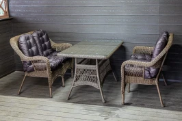 Комплект мебели из искусственного ротанга Мэдисон (Medison ) Сompany Set Brown с подушками на сидение и спинку