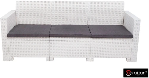 Комплект мебели NEBRASKA SOFA 3 (3х местный диван), белый