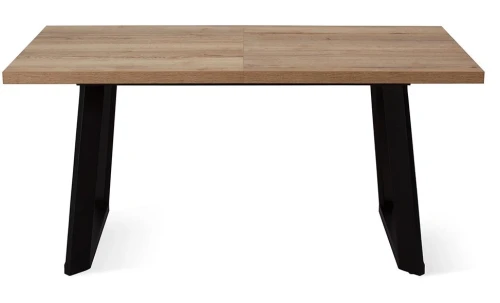 Стол DikLine ZL140 дуб галифакс / черный/опоры черные