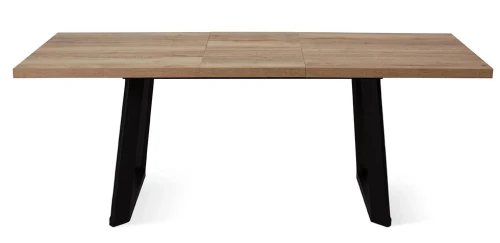 Стол DikLine ZL140 дуб галифакс / черный/опоры черные