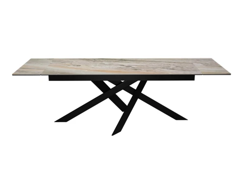 Стол DikLine EKX180, Керамика Venetian Brown Light глянец (К4), опоры черные (2 уп.)