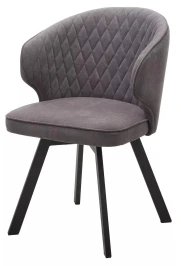 Стул SKAT 360 град. поворот. B28 Темно-серый, велюр / черный каркас, М-City