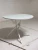 Стол ДАРИО D100 Белый, стекло/ Белый каркас М-City