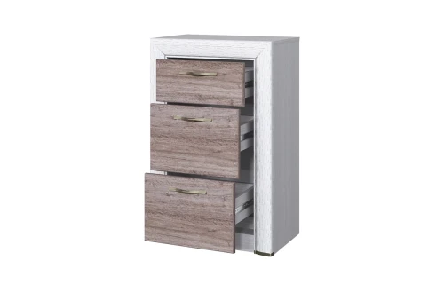 Комод 3S/56, OLIVIA, цвет вудлайн крем/дуб анкона