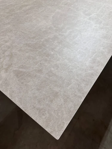 Стол YOAKIM 180 TL-102 Бежевый мрамор, испанская керамика / Темно-серый каркас, ®DISAUR