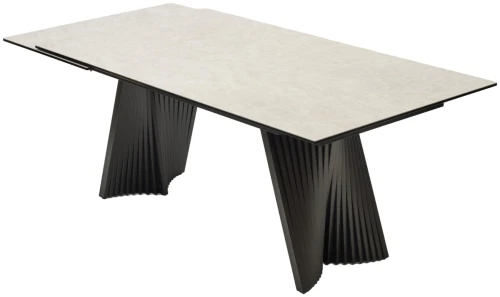 Стол YOAKIM 180 TL-102 Бежевый мрамор, испанская керамика / Темно-серый каркас, ®DISAUR