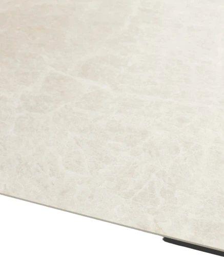 Стол YOAKIM 180 TL-102 Бежевый мрамор, испанская керамика / Темно-серый каркас, ®DISAUR