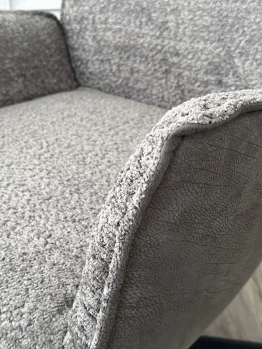 Кресло BELFAST 360 град. XD841-16 Серый, букле/ GINO-457 Серый, ткань/ Черный, ®DISAUR