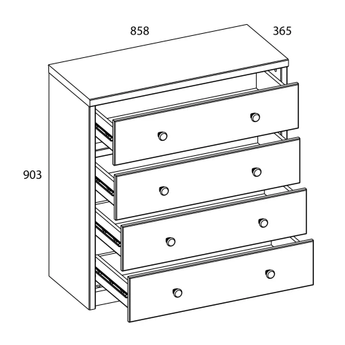 Комод 4S/D2, DIESEL , цвет дуб мадура/энигма