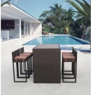 Барный комплект плетеной мебели T390AD/Y390A-W63_6Pcs Brown Барный комплект плетеной мебели T390AD/Y390A-W63_6Pcs Brown