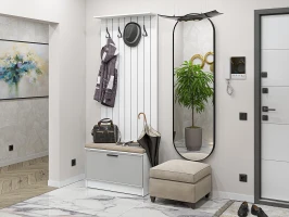 Готовая прихожая Стиль-01 Grey Silk Белый