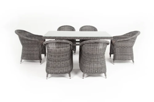 "Эспрессо" обеденная группа плетеная, цвет графит