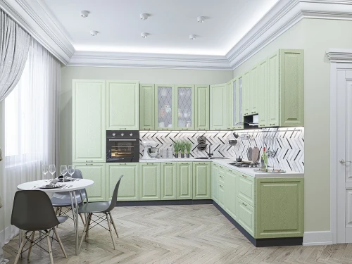 Готовый кухонный гарнитур Ницца-04 Дуб оливковый